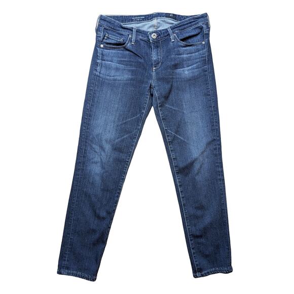 AG Adriano Goldschmied Jeans Stevie Slim Straight Capri Women's 27 Blue Low Rise - Picture 1 of 11